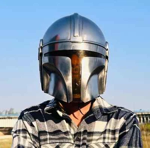 The Mandalorian Steel Helmet Star War Boba Fett Cosplay & Role play Helmet - Picture 1 of 5