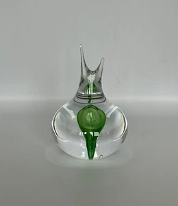 Rune Strand Signed Art Glass Paperweight Hand Blown Sea Studios Sweden Snail - Foto 1 di 7