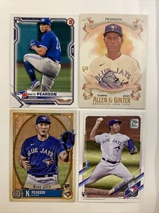 (4) Nate Pearson /P Toronto Blue Jays Rookie Cards 2021 Topps, Bowman & more QTY - Picture 1 of 8