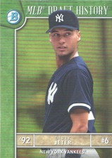 2017 Bowman Chrome Draft MLB Draft History Gold Ref #MLBDDJ Derek Jeter 12/50