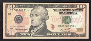 FR. 2040-B* 2006 $10 *STAR* FRN FEDERAL RESERVE NOTE NEW YORK, NY GEM UNC (B) - Picture 1 of 2