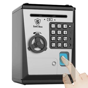 Safe Bank - Piggy Bank with Password and Fingerprint Lock, Voice Money Bank, ... - Picture 1 of 7