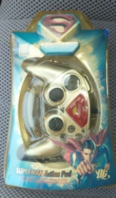 Naki SUPERMAN RETURNS Action Pad Controller Gamepad for Playstation 2 PS2 Silver - Image 1 of 4
