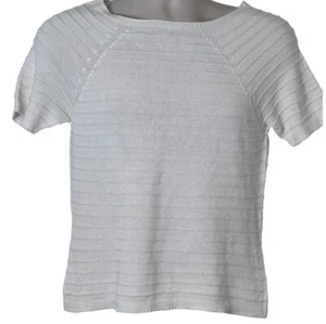 Talbots Sweater Womens Small White Crew Neck Pullover - Picture 1 of 5