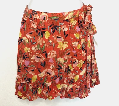 RIP CURL~ Juniors Meadowbrook Mini abrigo ajuste corbata falda XS volante ribete floral Foto 1 de 4