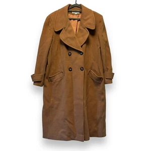 Vintage Jonathan Michael Cashmere Coat Wool Tan Petite Women’s Size 12P - Picture 1 of 8