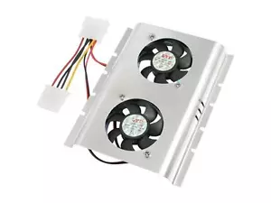 2X SILVER 3.5" Hard Drive Disk HDD 4 Pin Cooling Fan Cooler Radiator PC SATA IDE - Picture 1 of 1