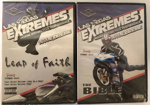 DVD Lot (2) Las Vegas Extremes Motorcycle Performance Leap Of Faith & The Bible - Picture 1 of 1