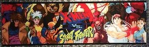 X-Men vs Street Fighter Arcade Marquee 26"x8" - Picture 1 of 4