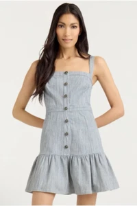 Cinq A Sept Mina Square Neck Tank Mini Dress Size 8, NEW NWOT, MSRP $395 - Picture 1 of 14