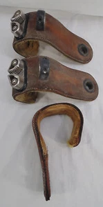 Lot of 3 Teak Rail Fender Hooks w/Sheepskin w/Cam Cleat Line Holder - Bild 1 von 7