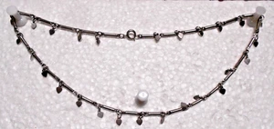 Vintage eine Silber Stabkette mit Herzen 17" um Halsketten. - Bild 1 von 2