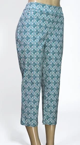 Chico's Damen Crop Hose Stretch weiß türkis Größe 2,5 - Bild 1 von 8