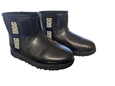  Uggs Size 8 Classic Clear Black Mini Waterproof Winter Boot - Image 1 of 4