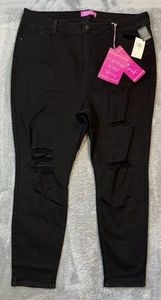 Planet Pink High Rise Ankle Skinny schwarz distressed Damengröße 24 Jeans neu mit Etikett - Bild 1 von 11