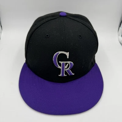 New Era 59FIFTY Colorado Rockies Classic Black/Purple Fitted Hat Size 7 1/8 - Image 1 of 4