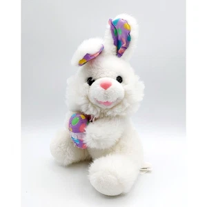 Best Made Toys White Bunny Plush w/Easter Egg Soft Toy Stuffed Animal 9” Vintage - Bild 1 von 4