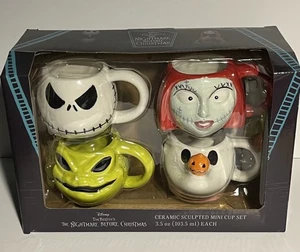 Nightmare Before Christmas (Halloween) 4 Pc. Set Mini Cup Set, NIB, Ceramic 3D - Picture 1 of 8