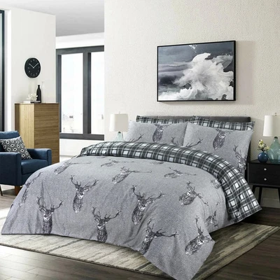 ASA STAG DUVET COVER with PILLOW CASES 100% SOFT BEDDING SETS DOUBLE KING SIZE BED