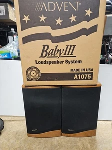 Baby Advent 3 Bookshelf Speakers  barely used, Pristine - Picture 1 of 10
