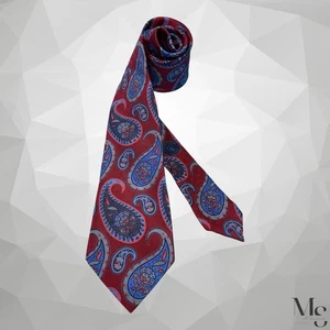 ERMENEGILDO ZEGNA Black Tag Blue Paisley Silk Tie Made In Italy 59”-3.4" NWOT - Picture 1 of 6