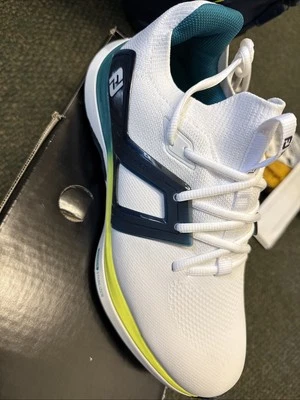 NUEVO FJ FootJoy Hyperflex Zapato de Golf - Zapato Individual, Pie Derecho, Blanco/Azul 51075 Foto 1 de 4