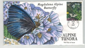 2007 COLLINS HANDPAINTED COLORADO ALPINE TUNDRA MAGDALENA ALPINE BUTTERFLY - Picture 1 of 1