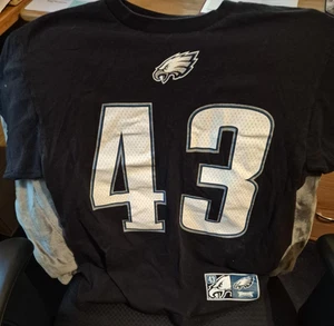 Majestic Philadelphia Eagles NFL Darren Sproles #43 T-Shirt Size Medium Sparkly - Picture 1 of 3