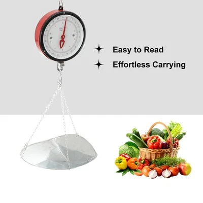Báscula colgante de pesaje de alimentos con esfera de doble cara para mercados de 10 kg/22 lb Foto 1 de 4