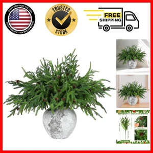 Durable Waterproof Norfolk Pine Branches - 16PC Set for Enchanting Holiday Decor - Picture 1 of 8