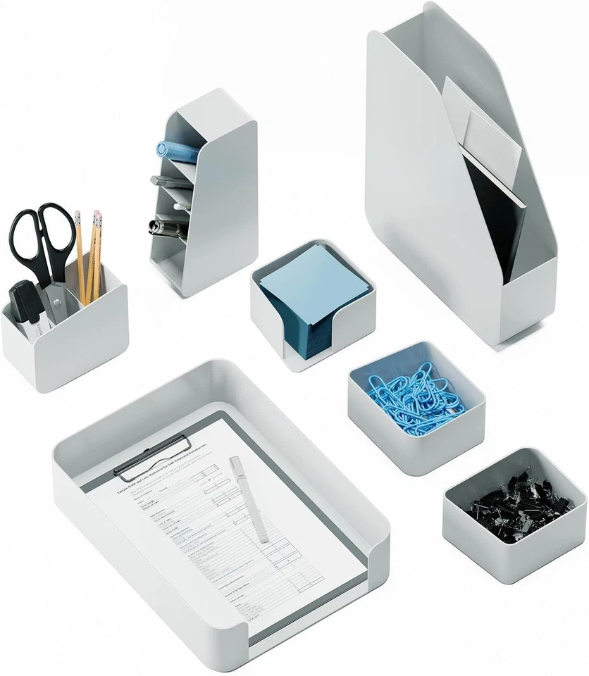 Schreibtisch Organizer weiß aus recyceltem Material mit RED DOT Design Award - Bild 1 von 4