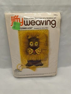 Kit artesanal de tejido Jiffy Leonard Lion de Sunset Designs 1977 - Imagen 1 de 6