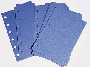 9 divisores de bolsillo mensuales de tamaño de bolsillo azul oscuro Filofax - Imagen 1 de 2