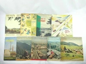 Juego de 9 folletos/libros de viaje vintage de los años 50 en inglés y alemán - Imagen 1 de 8