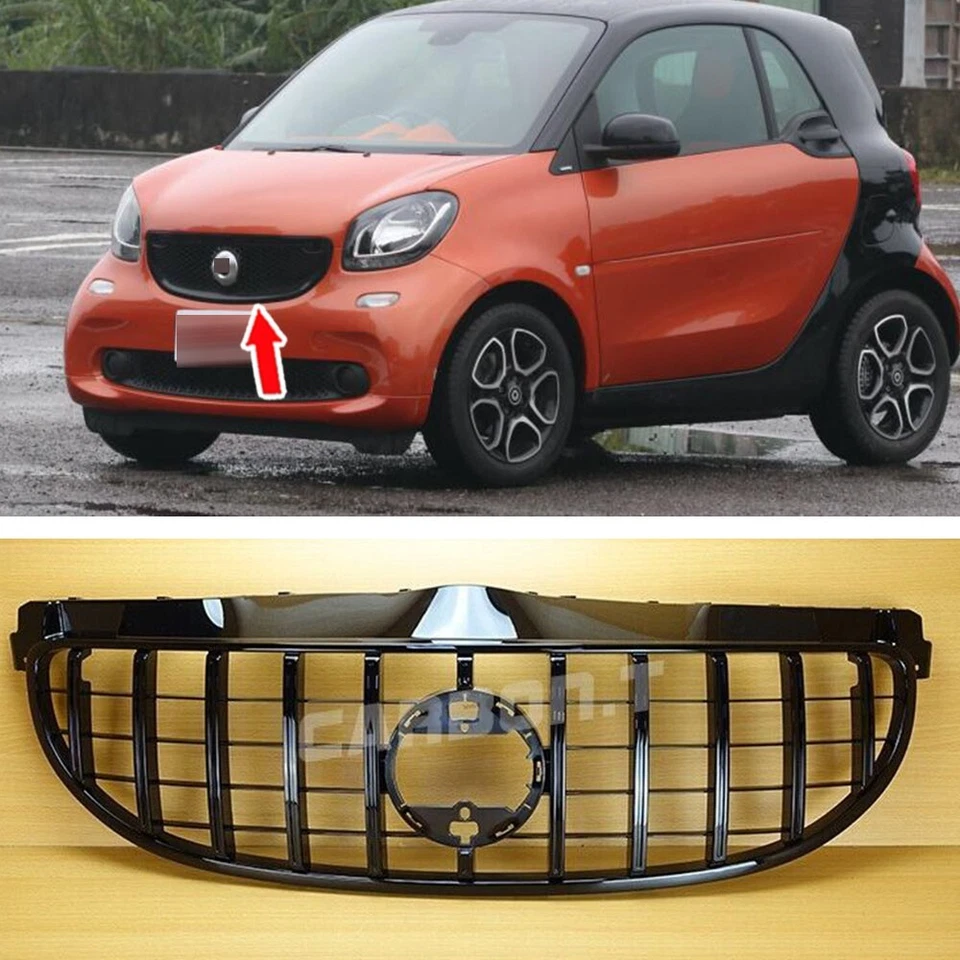 Painted Black Front Racing Upper Grille Fit BENZ Smart ForFour W453 2015-2021 Foto 1 de 4