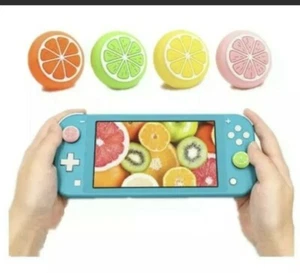 x 4 Nintendo Switch / Switch Lite Cute Fruit Slice Thumb Grip Caps Joy Con - Picture 1 of 1