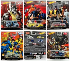 Hot Wheels Premium Marvel X-MEN Complete Set Of 5 Ford Coe , Chevy Nova , Combat - Picture 1 of 7