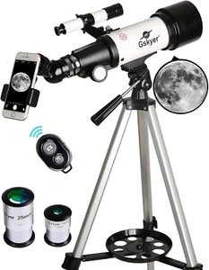 Telescope, 70Mm Aperture 400Mm AZ Mount Astronomical Refracting Telescope for Ki - Picture 1 of 12