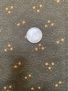 BTHY - Green Tan Stars Cotton fabric ~Moda - Picture 1 of 1