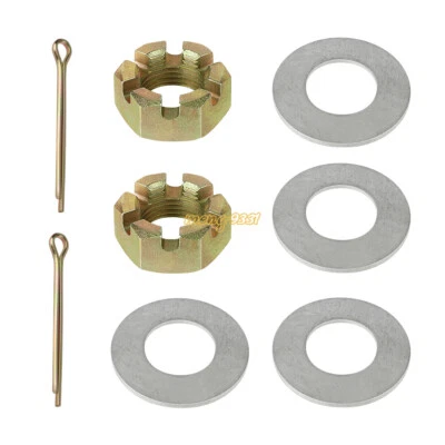 2x Front Axle Castle Nut w/Washer & Pin For Polaris Ranger 400 500 570 700 800 - Image 1 of 4