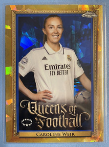 2022-23 Topps Chrome Sapphire UEFA Women's Queens of Football Caroline Weir