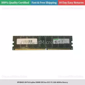MPXB62D-38HT4 KingMax 256MB DDR Non ECC PC-3200 400Mhz Memory - Picture 1 of 1