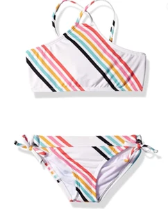 Billabong Girls' Little Seeing Rainbows Hi Neck Two Piece Swim Set Sz 6X - Picture 1 of 2