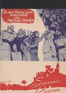 Snow White and the Seven Dwarfs Distinctive 1950 Blue-Tinted Program - Picture 1 of 2