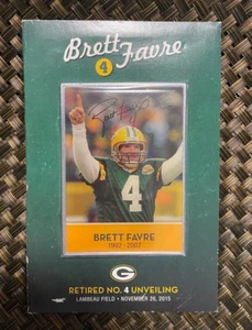 BRETT FAVRE GREEN BAY PACKERS UNVEILING SEASON TICKER HOLDER COLLECTIBLE CARD - Picture 1 of 5