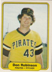 FREE SHIPPING-MINT-1982 Fleer Don Robinson #495 PIRATES PLUS BONUS CARDS