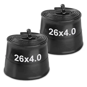 2 Pack 26X4.0 Fat Bike Tube, Heavy Duty 26X4.0 E-Bike Fat Bicycle Inner Tube - Picture 1 of 8