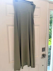 LULAROE MAXI Women Pastel Mint Fold Over Waist Pull On Stretch Long Skirt S NWT - Picture 1 of 2