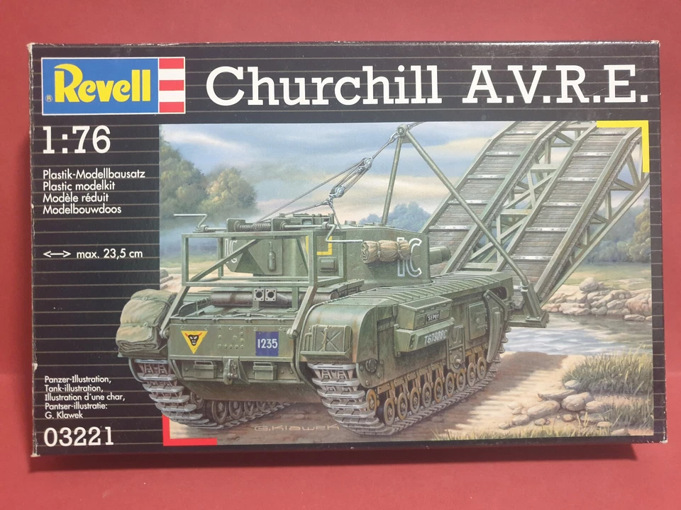 Revell 03221 Churchill A.V.R.E. Carro armato pioniere Militaria veicolo terre... - Immagine 1 di 1