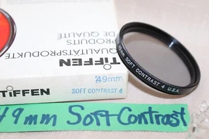 NEW Vtg Orig TIFFEN 49mm SOFT CONTRAST #4 FILTER, USA 49mm Soft Contrast 4 -MINT - Picture 1 of 11